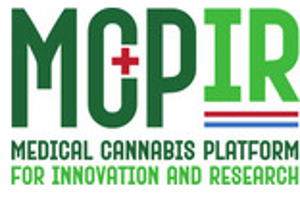 Fluence MCPIR logo, Medical Cannabis Platform for Innovation and Research, plus sign between C and P; LED lighting solutions for cannabis cultivation in Austin, Texas.