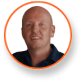 James Simpson, expert in cannabis lighting technology, inside orange frame.