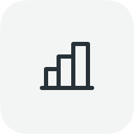 Bar chart icon showing cannabis lighting technology for commercial cultivation.