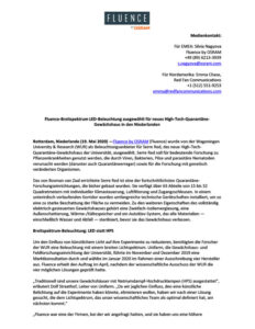 Press release from Fluence: LED grow lights for commercial cannabis cultivation.