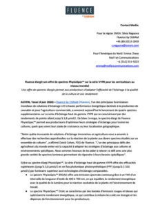 Communiqué de presse sur les lampes de culture LED Fluence OSRAM VYPR pour la culture commerciale du cannabis.