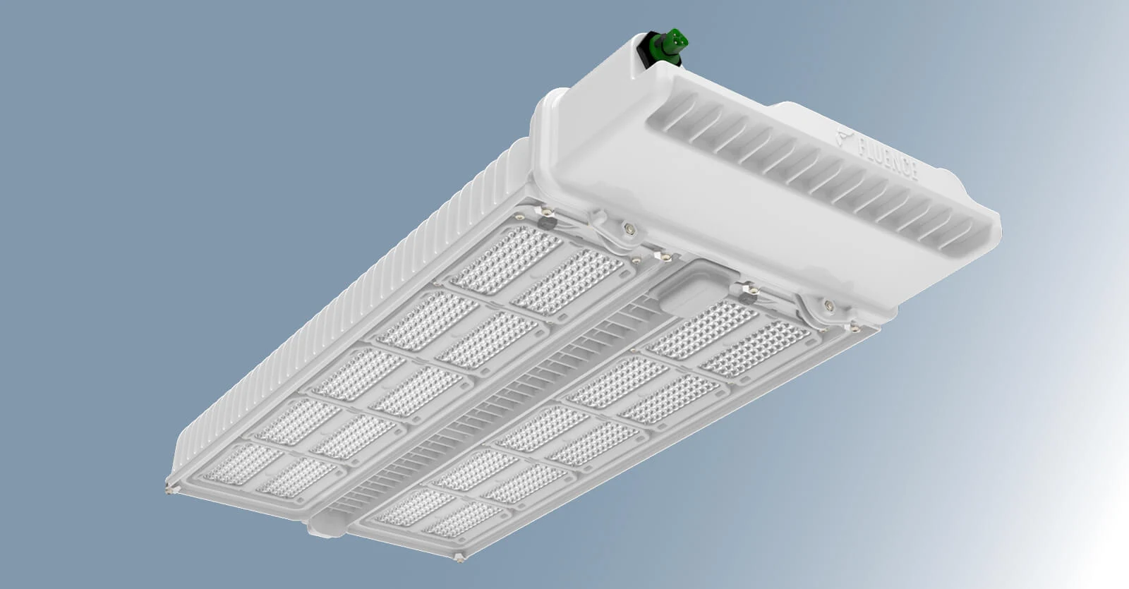 Rechteckiges LED-Growlight für Cannabis mit weißem Gehäuse, ideal für den kommerziellen Cannabisanbau und fortschrittliche Cannabis-Beleuchtungstechnologie.