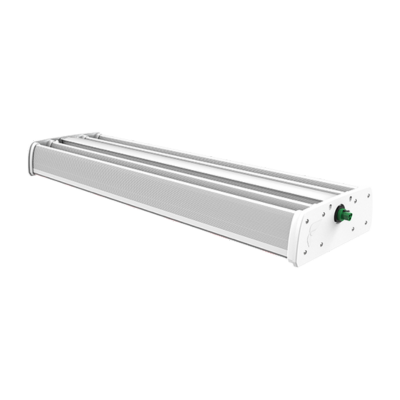 Slim LED grow light for cannabis, with green knob, for commercial cultivation.